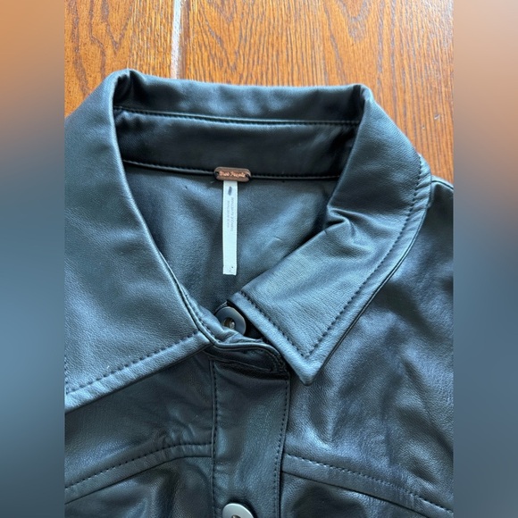 NWOT FREE PEOPLE X REVOLVE Amber Faux Leather Mini Dress - Picture 9 of 11